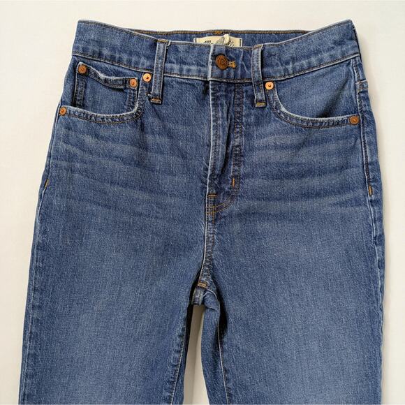 Madewell Perfect Vintage Full Length 26 Blue High Rise Straight Leg '90s - Picture 4 of 11